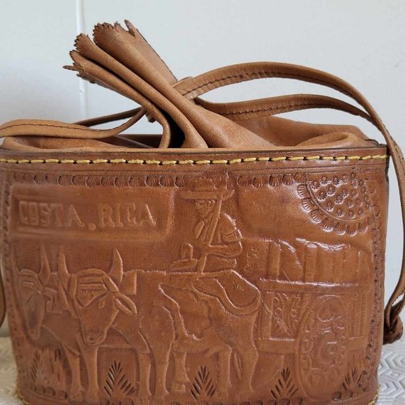 Beautiful Vintage Unique Bucket handbag from the leather work of Jesus Zunicaz - Picture 7 of 8